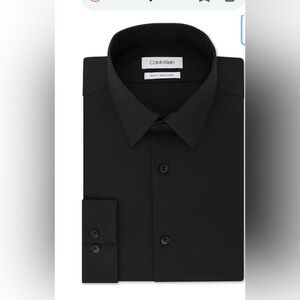 Calvin Klein Men's Black Shirt Medium slim fit stretch New with tags! textured